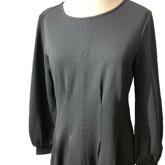 ANN TAYLOR Classic Black Long-sleeve Dress / SZ: 4 / NWT - Picture 2 of 7